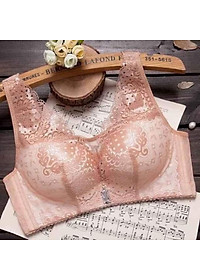 Áo lót big size 198 ren lưới bản to 4 móc cài không gọng đệm mỏng cho người ngực to