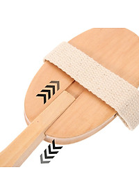 Bộ 5 Món Cây Tắm Chà Lưng Cán Gỗ Tự Nhiên, Cọ Lưng Tắm Tẩy Tế Bào Chết, Gậy Tắm Massage Cơ Thể Sạch (Hàng Chính Hãng)