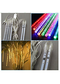 [Trang Trí Đẹp] Bộ Đèn Led Sao Băng KhoNCC Hàng Chính Hãng - Treo Trên Cao Đủ Màu 8 Ống 50 Cm - Chống Nước Để Ngoài Trời - KLM-8LSB5T
