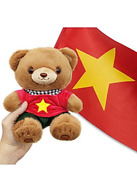 Gấu Bông Yêu Nước Áo Quốc Kỳ 20 cm - ZooZoo