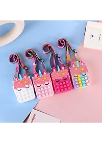 Túi ví Pop It Dễ Thương, Túi Trang Điểm hình unicorn siêu xinh