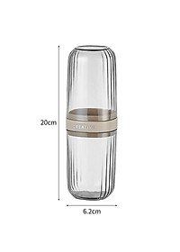 Hộp Đựng Bàn Chải Kem Đánh Răng Có Thể Làm Cốc Nước Súc Miệng Tiện Lợi Đi Du Lịch - Hộp ĐỰng Bàn Chải Du lịch Đa Năng - Hàng Chính Hãng MINIIN
