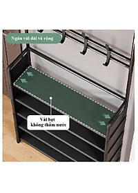 Kệ để giày dép kệ đựng giày thông minh đa năng chữ L 4 tầng 5 tầng thông minh có móc treo quần áo và đồ dụng khác