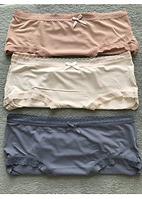 Set 3 Quần Lót Nữ Su Lạnh Viền Ren Đính Nơ - Quần Chip Nữ Cao Cấp - Quần Lót Nữ Su Đúc - Quần Lót Nữ Sexy