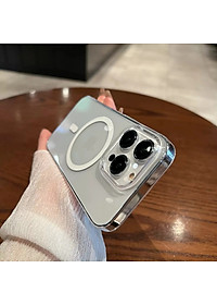 Ốp lưng chống sốc cho iPhone 12 / 12 Pro / 12 Pro Max hiệu HOTCASE sạc từ tính nam châm magnetic trong suốt - trang bị đệm khi 4 góc, Viền TPU chống sốc, lưng PC chống ố vàng - Hàng nhập khẩu