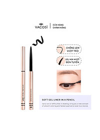 Chì Vặn Kẻ Mắt VACOSI Dạng Gel (Đen Huyền) Không Lem Không Trôi - VACOSI Styling Twist Liner