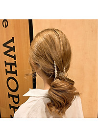 Kẹp Tóc Càng Cua Đính Ngọc Trai Nhân Tạo Phong Cách Hồng Kông Thâp Niên 90s