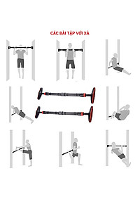 Thanh xà đơn gắn cửa, xà đơn treo tường Thước Thăng Bằng, chịu lực 200kg, chốt khóa an toàn chông trượt tập luyện tại nhà TP201PU