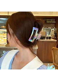 Kẹp Tóc Trong Suốt Màu Gradient Hình Cá Mập Phong Cách Hàn Quốc Cho Nữ