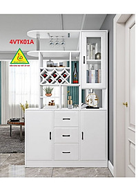 Vách ngăn kiêm tủ rượu trang trí phòng khách , nhà bếp 4VTK01 - Nội thất lắp ráp Viễn Đông