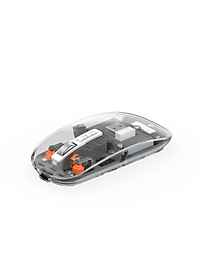 Chuột Wiwu Crystal WM105 thiết kế trong suốt, có chế độ Dual BT + 2.4G kết nối 3 thiết bị cùng lúc - Hàng chính hãng