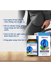 Combo Co Búi Trĩ Trimax Dân Khang (1 Viên Uống Và 1 Gel) Giảm Đau Rát Săn Se Búi Trĩ Ngừa Trĩ Tái Phát