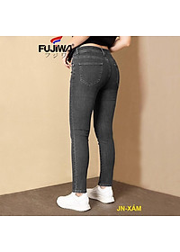 Quần Jean Nữ Cao Cấp Fujiwa - JN. Quần Lưng Cao Ống Đứng, chất jean co giãn tốt Rất Đẹp phù hợp với mọi lứa tuổi