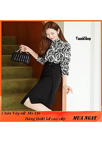 Chân váy nữ NEW DESIGN dáng dài thanh lịch vải kaki thun co giãn