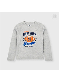 Áo bé trai BIGFOX - MISS MEOW thu đông, áo thun dài tay cho bé size đại in hình bóng bầu dục Newyork 11 - 38 kg