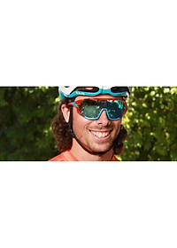 Kính mát thể thao Unisex Tifosi Sledge - Gọng Crystal Orange, Bộ 3 Tròng Đạp Chạy: Clarion Blue, Ac Red & Clear Lenses