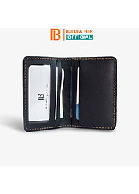 Ví namecard da bò V130, ví đựng thẻ da thật, khâu tay thủ công, ví mini nam đường chỉ tinh tế, thương hiệu Bụi leather chuyên đồ da thật