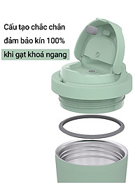 Ly giữ nhiệt LocknLock 550ml màu xanh mint độc quyền LHC3249MIT - Hàng chính hãng, mở nắp một chạm, chất liệu thép không gỉ miệng ly rộng - JoyMall