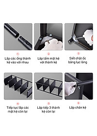 Kệ để lò vi sóng đa năng Inox 304 cao cấp Vando chính hãng kệ để đồ lò nướng chắc chắn, sơn tĩnh điện chống bong tróc, kệ nhà bếp siêu chịu lực 300kg