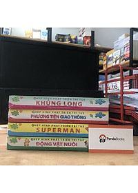 Combo Ghép hình phát triển trí tuệ Phương tiện giao thông - Động vật nuôi - Superman - Khủng long
