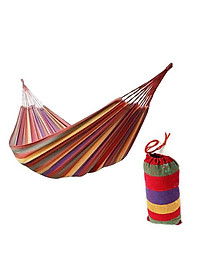 Võng Dù Kẻ Sọc Du Lịch 2 Lớp Dày Dặn, Chịu Lực Cao Size 180cm x 80cm (Giao Mẫu Ngẫu Nhiên)