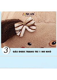 Chăn Gối Văn Phòng 3 Trong 1 Gấu Nâu Độc Đáo Kiểu Dành Cho Nữ Dùng Để Ngủ Trưa Tại Văn Phòng, Tựa Lưng Và Gấu Bông Dùng Để Trang Trí