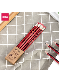 Bút Chì Lục Giác 2B HB Deli - Bút Chì Gỗ Thi Trắc Nghiệm Ruột Đậm Bút Chì Học Sinh Cấp 1 Tập Viết Chì Vẽ Phác Thảo