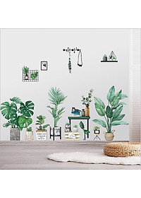 Decal dán tường tranh trang trí tiểu cảnh Simple Life phong cách Vintage Hàn Quốc DCX067 (85 x 165 cm)