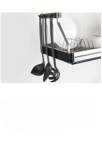 Giá úp chén bát treo tủ bếp trên Premium Black Hive Hàn Quốc