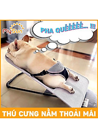 Ghế giường nằm ngồi bập bênh cho chó cún mèo thú cưng ngủ giá rẻ cỡ lớn MySun
