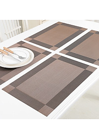 Bộ 6 Tấm Lót Bàn Ăn Cách Nhiệt Cao Cấp, Chống Thấm, Chống Trượt-Hàng Chính Hãng