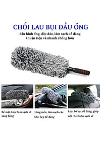 Chổi Lau Bụi Sợi Dầu Ô Tô Đa Năng Cán Điều Chỉnh – CHỔI TRÒN