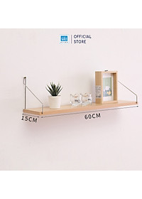 [Mua 2 giảm 10%] Kệ Gỗ Trang Trí Treo Tường Không Khoan SIB Decor, Móc Inox, Phụ Kiện Tặng Kèm KT02