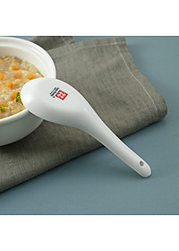 Combo 10 thìa lỗ sứ trắng Long Phương Thìa ăn cơm bằng sứ