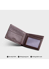 Ví nam da bò Lata ( Thời trang nam gấp 2 dáng ngang - Ví da thật LVN97 )