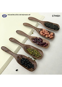 Thìa/Muỗng xúc trà gỗ Óc Chó (15cm) CTH531 - Dùng xúc cafe, xúc gia vị, ăn uống sạch, decor trang trí
