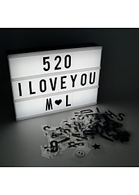 Hộp đèn led gắn chữ cái trang trí size A4 cực đáng yêu