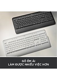Bàn Phím Không Dây Logitech Signature K650 - Nhỏ gọn, gác tay tích hợp, tương thích Mac , Bluetooth & USB Bolt - Hàng chính hãng