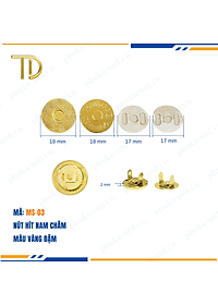 Nút hít nam châm túi xách, Nút nam châm túi xách, Nút nam châm gắn túi mạ điện độ bền 5-8 năm