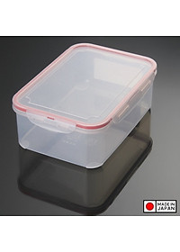 Combo 4 hộp nhựa chữ nhật bảo quản thực phẩm Inomata (Full size) - Có khóa nắp 4 chiều