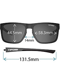 Kính mát thể thao Unisex Tifosi Swick - Gọng Onyx Fade, Tròng Clear