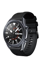 Dây đồng hồ cao su silicon cao dấp dành cho Samsung Galaxy watch 3 45mm - Khóa đen