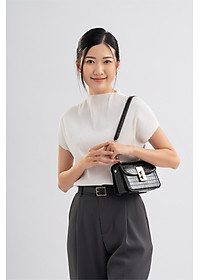 Túi Yuumy ( Thời trang nữ phối khóa trang trí size 18 - Túi đeo chéo da Verein YN186 )