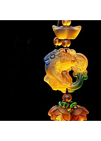 Dây Treo Xe Ô Tô Phong Thủy Cá Chép Ngậm Đồng Tiền Tài Lộc May Mắn