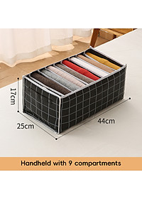 Hộp vải đựng quần áo chia ngăn chống nước, Túi vải chia 12 ngăn đựng áo quần khung cứng sắp xếp tủ gọn gàng