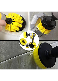 Combo 3 Đầu Bàn Chải Lắp Máy Khoan Cầm Tay Vệ Sinh Nhà Cửa Nội Thất