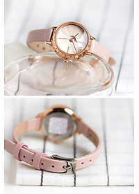 Đồng Hồ Nữ Julius Hàn Quốc JA979C Dây Da Cá TÍnh Màu Hồng