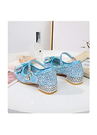 Giày công chúa Elsa búp bê cao gót cho bé gái 3-10 tuổi