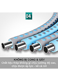 Vòng Lắc Eo Giảm Mỡ Bụng Ống Thép Bọc Mút Xốp - Tùy Chỉnh Độ Nặng - Chính Hãng miDoctor