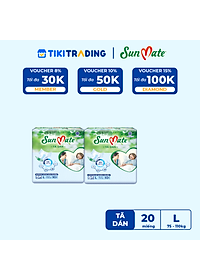 Combo 2 Tã Dán Người Lớn SunMate XA2 mới size L-10 miếng
